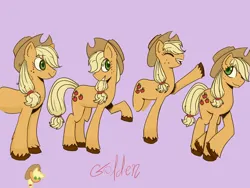 Size: 1600x1200 | Tagged: safe, artist:goldensuculents, derpibooru import, applejack, earth pony, applejack's hat, cowboy hat, digital art, doodle, hat, image, my little pony, png, ponytail, simple background, solo, unshorn fetlocks