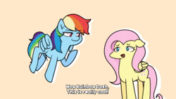 Size: 1920x1080 | Tagged: safe, artist:makaryo, artist:punkittdev, artist:scrill0w, derpibooru import, applejack, fluttershy, rainbow dash, pegasus, pony, semi-anthro, animated, apple, chair, dancing, dialogue, duo focus, faic, female, food, horsecomix, image, ketchup, mare, monster energy, refrigerator, sauce, sleeping bag, subtitles, suddenly hands, television, the golden girls, thinking, voice acting, webm