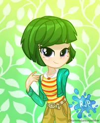 Size: 2015x2490 | Tagged: safe, artist:rjp.rammy, derpibooru import, oc, oc:phoebe, equestria girls, clothes, female, image, jacket, pants, png, shirt, solo