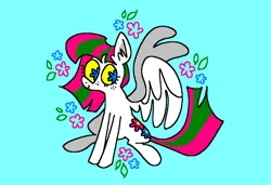 Size: 1280x875 | Tagged: safe, artist:msponies, derpibooru import, blossomforth, pegasus, pony, image, png, solo, spread wings, wings