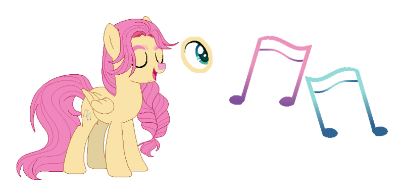 Size: 903x438 | Tagged: safe, artist:lanternik, derpibooru import, fluttershy, pegasus, pony, base used, eyes closed, female, image, mare, png, redesign, simple background, singing, solo, transparent background, wings