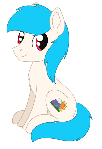 Size: 853x1244 | Tagged: safe, artist:dyonys, derpibooru import, oc, oc:jimm, unofficial characters only, earth pony, pony, derpibooru community collaboration, 2023 community collab, image, male, png, sitting, solo, stallion