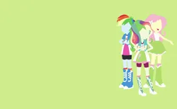 Size: 1324x814 | Tagged: safe, artist:goupix-flocon, artist:prettycelestia, fluttershy, rainbow dash, oc:rainbow shy, boots, clothes, fusion, high heel boots, image, jacket, jewelry, multiple arms, png, ring, shoes