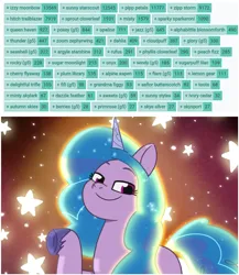 Size: 1496x1724 | Tagged: safe, derpibooru import, edit, edited screencap, screencap, izzy moonbow, pony, unicorn, derpibooru, my little pony: tell your tale, spoiler:g5, spoiler:my little pony: tell your tale, spoiler:tyts01e43, bridlewood spog, g5, image, jpeg, meta, tags