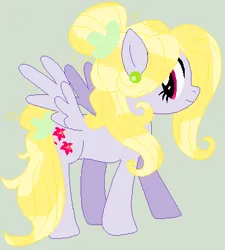 Size: 363x403 | Tagged: safe, artist:lightningkitty1352, derpibooru import, lily blossom, pegasus, pony, base used, ear piercing, earring, female, hair accessory, hair bun, image, jewelry, piercing, png, simple background, solo