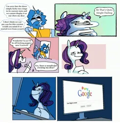 Size: 3072x3147 | Tagged: safe, artist:punkittdev, derpibooru import, part of a set, rarity, comic, google, horsecomix, image, jpeg