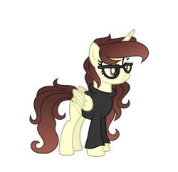Size: 1353x1305 | Tagged: safe, artist:darbypop1, derpibooru import, oc, oc:darby, alicorn, pony, female, glasses, image, mare, png, simple background, solo, transparent background