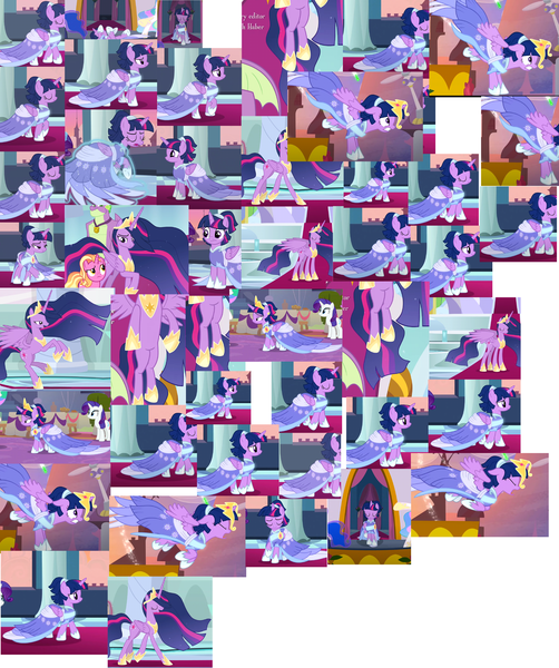 Size: 5856x7000 | Tagged: safe, applejack, fluttershy, pinkie pie, princess cadance, princess celestia, princess luna, rainbow dash, rarity, twilight sparkle, big, clothes, coronation, coronation dress, dress, hoof shoes, image, my little pony, png, princess