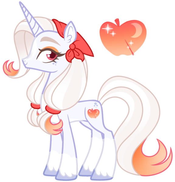 Size: 1071x1116 | Tagged: safe, artist:twilightpriincess, derpibooru import, oc, oc:vermillion delilah, unofficial characters only, pony, unicorn, image, magical lesbian spawn, offspring, parent:applejack, parent:rarity, parents:rarijack, png, pronouns, simple background, solo, transgender, transparent background