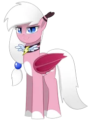 Size: 1000x1400 | Tagged: safe, artist:truffle shine, derpibooru import, oc, oc:bipen, unofficial characters only, bat pony, derpibooru community collaboration, 2023 community collab, derpibooru exclusive, female, image, jewelry, looking at you, necklace, png, simple background, solo, transparent background