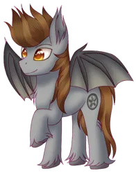 Size: 442x565 | Tagged: safe, artist:morrisonhotel, derpibooru import, oc, oc:devin, bat pony, pony, derpibooru community collaboration, 2023 community collab, collaboration, image, male, png, simple background, stallion, transparent background