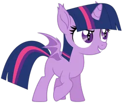 Size: 3364x2815 | Tagged: safe, artist:starshade, artist:twilyisbestpone, derpibooru import, twilight sparkle, bat pony, pony, base used, bat ears, bat ponified, bat wings, cute, ear tufts, fangs, female, filly, filly twilight sparkle, foal, high res, image, png, race swap, simple background, slit pupils, smiling, solo, spread wings, starry eyes, transparent background, twiabetes, twibat, wingding eyes, wings, younger