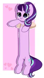 Size: 2406x4200 | Tagged: safe, artist:kittyrosie, derpibooru import, starlight glimmer, human, pony, unicorn, image, long glimmer, long pony, offscreen character, png