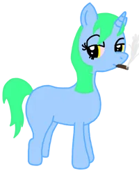 Size: 800x1000 | Tagged: safe, artist:jelly_fash, derpibooru import, oc, oc:jelly fash, unofficial characters only, unicorn, derpibooru community collaboration, 2023 community collab, blunt, drugs, image, marijuana, png, solo