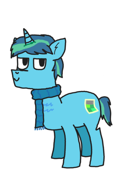 Size: 989x1400 | Tagged: safe, derpibooru import, oc, oc:diamondsence, unofficial characters only, unicorn, derpibooru community collaboration, 2023 community collab, clothes, horn, image, png, scarf, simple background, solo, striped scarf, transparent background, unicorn oc