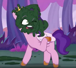 Size: 773x694 | Tagged: safe, derpibooru import, screencap, pipp petals, pegasus, pony, spoiler:tyts01e43, bridlewood spog, cropped, female, g5, image, mare, mud, png, solo