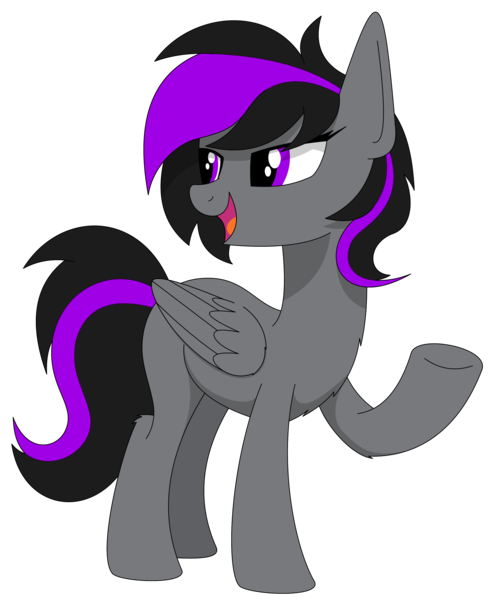 Size: 2604x3164 | Tagged: safe, artist:lonebigcity, derpibooru import, oc, oc:violet storm, unofficial characters only, pegasus, pony, female, image, png, raised hoof, simple background, solo, transparent background