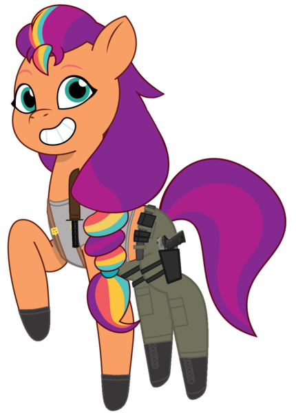 Size: 956x1333 | Tagged: safe, artist:edy_january, artist:prixy05, derpibooru import, edit, vector edit, sunny starscout, earth pony, pony, g5, my little pony: tell your tale, belt, boots, call of duty, call of duty: modern warfare 2, call of duty: warzone, clothes, combat knife, gloves, gun, handgun, image, knife, lara croft, pistol, png, shoes, simple background, solo, sr-09, tactical, tanktop, tomb raider, transparent background, usp, usp9, vector, weapon