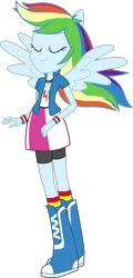 Size: 1024x2129 | Tagged: safe, artist:theshadowstone, derpibooru import, rainbow dash, equestria girls, clothes, image, png, ponied up, vector, wings