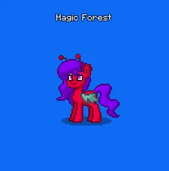 Size: 390x394 | Tagged: safe, derpibooru import, oc, oc:magic forest, unofficial characters only, breezie, pony, pony town, blue background, breezie oc, female, image, png, simple background, solo, solo female, wings