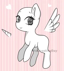 Size: 1505x1679 | Tagged: safe, artist:oniiponii, derpibooru import, oc, unofficial characters only, pony, bald, commission, female, horn, image, mare, png, solo, wings, your character here