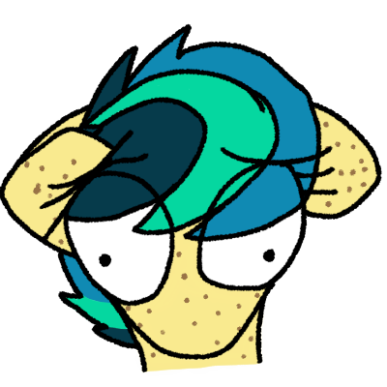 Size: 387x387 | Tagged: safe, artist:thatmlpartist, derpibooru import, oc, oc:apogee, pegasus, big eyes, colored, eye clipping through hair, freckles, image, kubrick stare, oh shit, png, practice drawing, reaction image, simple background, this will not end well, thousand yard stare, transparent background