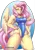 Size: 900x1286 | Tagged: suggestive, artist:tatemil, derpibooru import, fluttershy, anthro, breasts, busty fluttershy, clothes, female, image, latex, nudity, png, shiny, solo, solo female, sweat, swimsuit, vulva