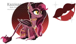 Size: 1024x598 | Tagged: safe, artist:kazziepones, derpibooru import, oc, oc:sanguine kiss, bat pony, pony, female, image, mare, png, solo