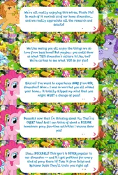 Size: 2048x3035 | Tagged: safe, derpibooru import, idw, official, blue belle, butterscotch (g1), pinkie pie, earth pony, pony, g1, dialogue, dialogue box, female, g4, gameloft, idw showified, image, mare, mobile game, my little pony: magic princess, png, speech bubble, text