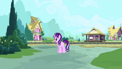 Size: 600x338 | Tagged: editor needed, source needed, safe, edit, edited screencap, screencap, starlight glimmer, twilight sparkle, animated, gif, image, ponyville