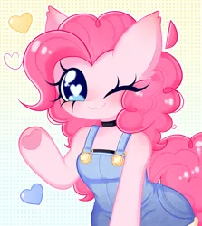 Size: 2232x2504 | Tagged: safe, artist:arwencuack, derpibooru import, pinkie pie, anthro, earth pony, pony, cute, image, png, solo