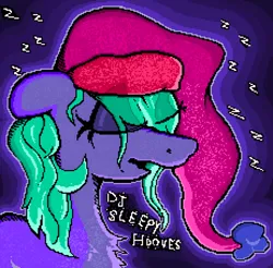 Size: 3696x3632 | Tagged: safe, artist:djsleepyhooves, derpibooru import, oc, unofficial characters only, earth pony, pony, earth pony oc, female, hat, image, ms paint, nightcap, png, sleeping, solo, solo female