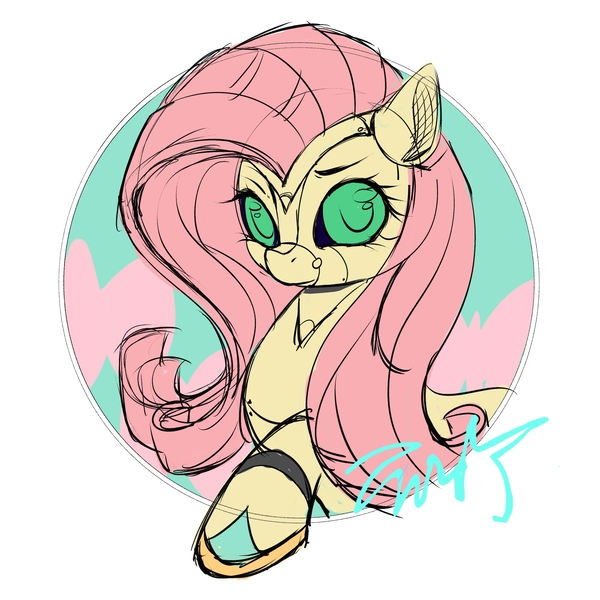 Size: 2894x2894 | Tagged: safe, artist:co306012, derpibooru import, fluttershy, pony, robot, robot pony, bust, image, jpeg, simple background, solo, white background