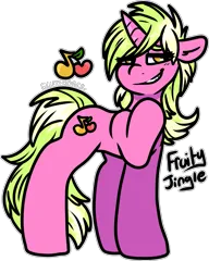 Size: 1345x1679 | Tagged: safe, artist:sexygoatgod, derpibooru import, oc, pony, adoptable, female, image, magical lesbian spawn, offspring, parent:cherry berry, parent:lyra heartstrings, png, simple background, solo, transparent background