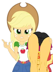 Size: 2352x3175 | Tagged: suggestive, artist:gmaplay, derpibooru import, applejack, sunset shimmer, human, equestria girls, ass, bent over, bunset shimmer, butt, carrying, clothes, face down ass up, female, femsub, image, knocking, knockout, magic, magic aura, magic drain, panties, panty shot, png, rescue, solo, submissive, subset, unconscious, underwear