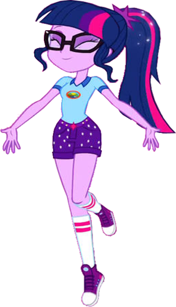 Size: 385x670 | Tagged: safe, derpibooru import, edit, edited screencap, editor:incredibubbleirishguy, screencap, sci-twi, twilight sparkle, human, equestria girls, legend of everfree, ^^, background removed, beautiful, camp everfree outfits, clothes, cute, eyes closed, eyeshadow, female, glasses, happy, image, long socks, makeup, pants, png, ponytail, purple eyeshadow, shorts, simple background, solo, transparent background