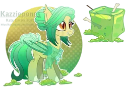 Size: 1024x726 | Tagged: safe, artist:kazziepones, derpibooru import, oc, oc:emerald goo, bat pony, pony, female, image, mare, png, solo