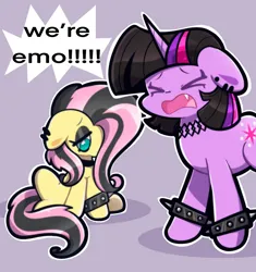 Size: 1716x1822 | Tagged: safe, artist:typhwosion, derpibooru import, fluttershy, twilight sparkle, image, jpeg, meme, redraw, we're emo