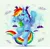 Size: 2472x2443 | Tagged: safe, artist:buvanybu, derpibooru import, rainbow dash, bat, pegasus, pony, belly button, bipedal, fangs, g4, image, jpeg, simple background, solo, spread wings, white background, wings