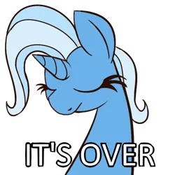 Size: 640x640 | Tagged: safe, artist:xppp1n, derpibooru import, trixie, pony, unicorn, female, image, it's over, mare, png, simple background, solo, text, transparent background