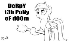 Size: 1200x675 | Tagged: safe, artist:pony-berserker, derpibooru import, derpy hooves, image, meme reference, png, pony of doom, pony-berserker's twitter sketches, pony-berserker's twitter sketches (2023), spork