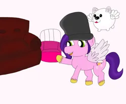 Size: 6047x5036 | Tagged: safe, artist:pinkiepie69, derpibooru import, cloudpuff, pipp petals, pegasus, g5, hat, image, meme, png, top hat