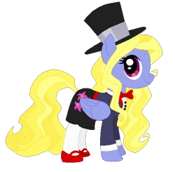 Size: 484x474 | Tagged: safe, artist:selenaede, artist:user15432, derpibooru import, lily blossom, magic hat, pegasus, pony, base used, black hat, bowtie, clothes, costume, halloween, halloween costume, hat, holiday, image, leggings, looking at you, magician, magician outfit, png, red shoes, shoes, simple background, smiling, transparent background