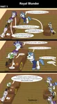 Size: 1920x3516 | Tagged: safe, artist:platinumdrop, derpibooru import, derpy hooves, fancypants, fleur-de-lis, princess platinum, rarity, oc, oc:anonfilly, pegasus, pony, unicorn, comic:royal blunder, 3 panel comic, alternate universe, angry, ankle cuffs, armor, ball and chain, bawling, bound wings, chained, chains, clerk, closed mouth, clothes, comic, commission, courtroom, crying, cuffed, cuffs, desk, dialogue, drink, drinking, female, filly, floppy ears, foal, folded wings, food, gavel, glow, glowing horn, guard, hat, horn, image, indoors, judge, judgment, justice, law, looking down. quote, magic, makeup, male, mare, monocle, offscreen character, onomatopoeia, open mouth, parchment, pleading, png, prison outfit, prison stripes, prisoner, prosecutor, quill pen, restraints, royal, ruff (clothing), sad, shackles, sitting, sobbing, sound effects, spear, speech bubble, stallion, suit, talking, tea, telekinesis, testimony, this will not end well, trial, trio, walking, wall of tags, weapon, wig, wings, witness, witness stand