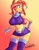 Size: 695x900 | Tagged: suggestive, derpibooru import, sunset shimmer, equestria girls, breasts, busty sunset shimmer, clothes, cosplay, costume, crossover, custom, dc comics, gradient background, image, irl, jpeg, photo, schrödinger's pantsu, solo, starfire, toy