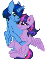 Size: 540x686 | Tagged: artist needed, source needed, safe, derpibooru import, twilight sparkle, twilight sparkle (alicorn), oc, oc:blue thunder, alicorn, image, png, pregnant, thundersparkle