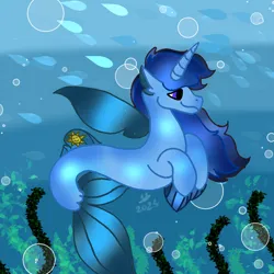 Size: 1000x1000 | Tagged: artist needed, source needed, safe, derpibooru import, oc, oc:blue thunder, alicorn, merpony, pony, image, male, png, stallion