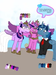 Size: 455x606 | Tagged: safe, derpibooru import, twilight sparkle, oc, oc:blue thunder, image, marriage, png, thundersparkle, wedding