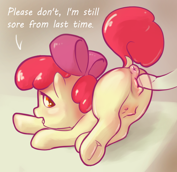 Size: 2437x2367 | Tagged: source needed, explicit, artist:strato, derpibooru import, apple bloom, earth pony, pony, cutie mark crusaders, female, filly, foal, foalcon, image, png, solo, underage, younger