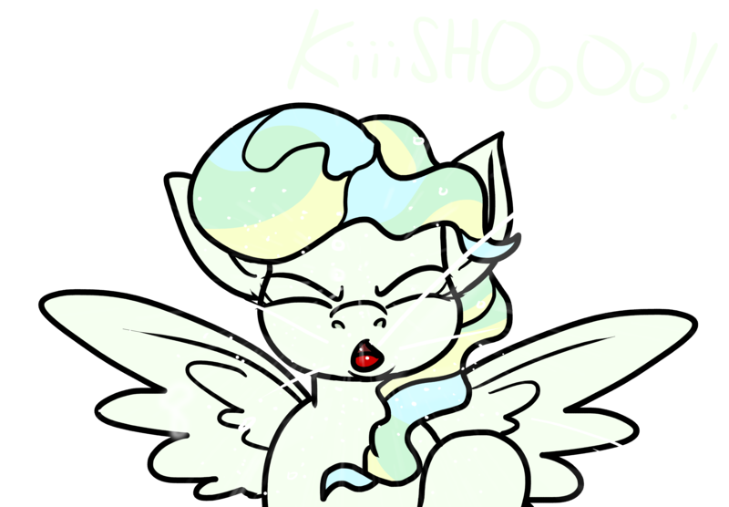 Size: 10032x6976 | Tagged: safe, artist:graymist, derpibooru import, vapor trail, pegasus, pony, absurd resolution, colored, cute, eyes closed, female, image, looking at you, mare, messy, mucus, nostril flare, nostrils, open mouth, png, simple background, sneezing, snot, spit, spittle, spray, spread wings, tongue out, transparent background, wings